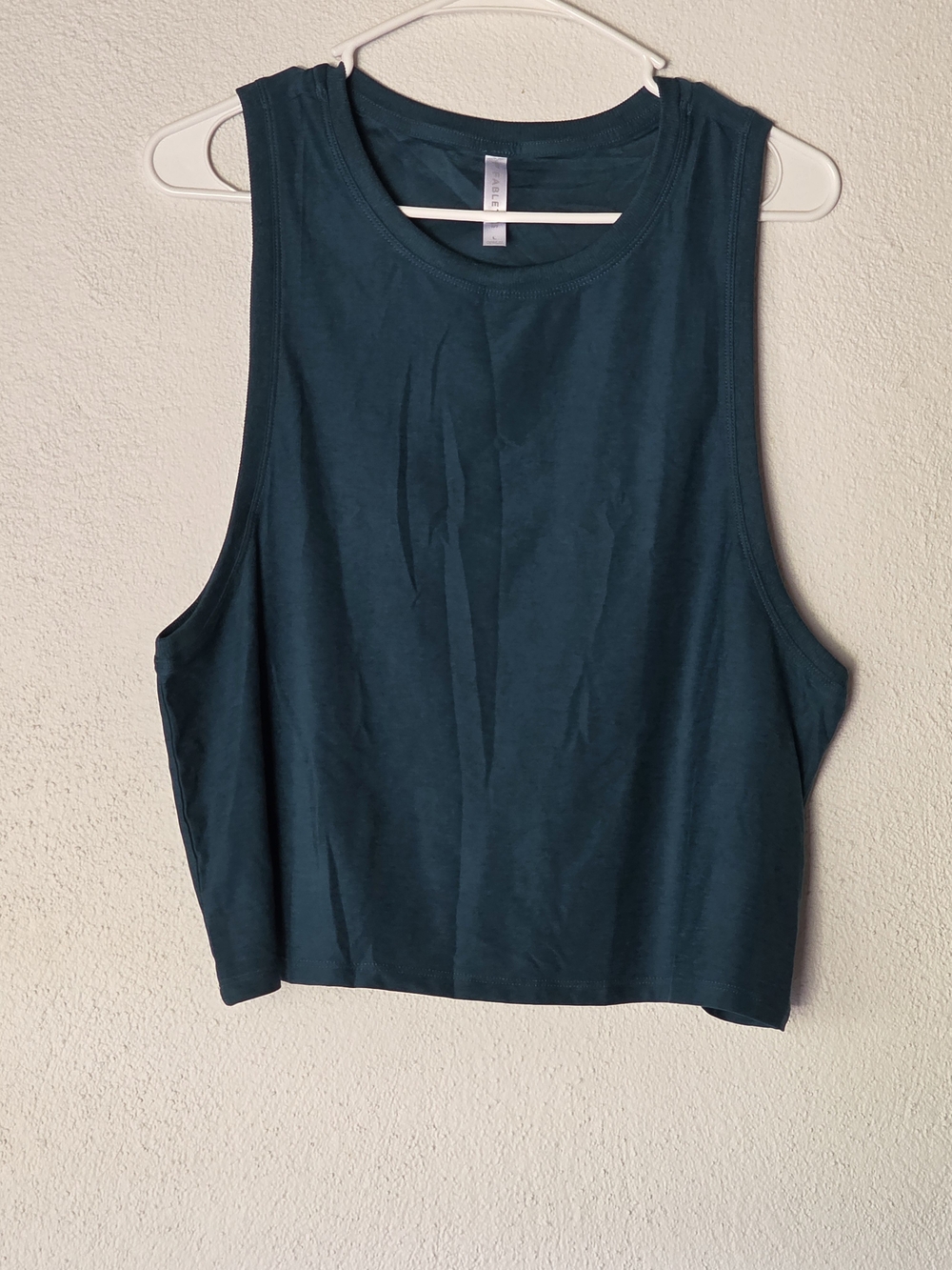 Women's Tank Top - Teal Cropped Muscle Tank